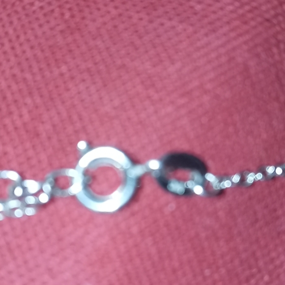 925 sterling silver anklet withSwarovski crystals - Picture 2 of 4